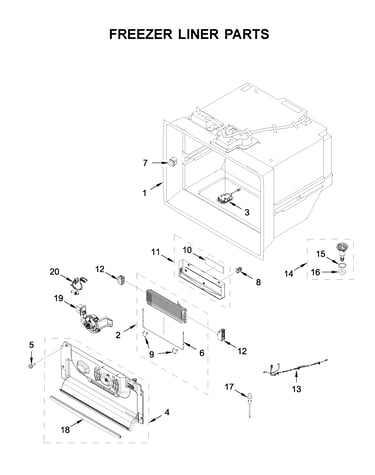 Freezer liner parts