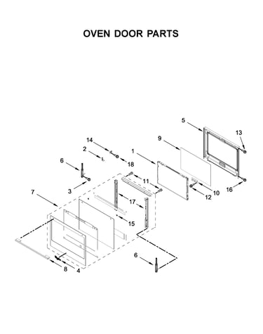 Oven door parts