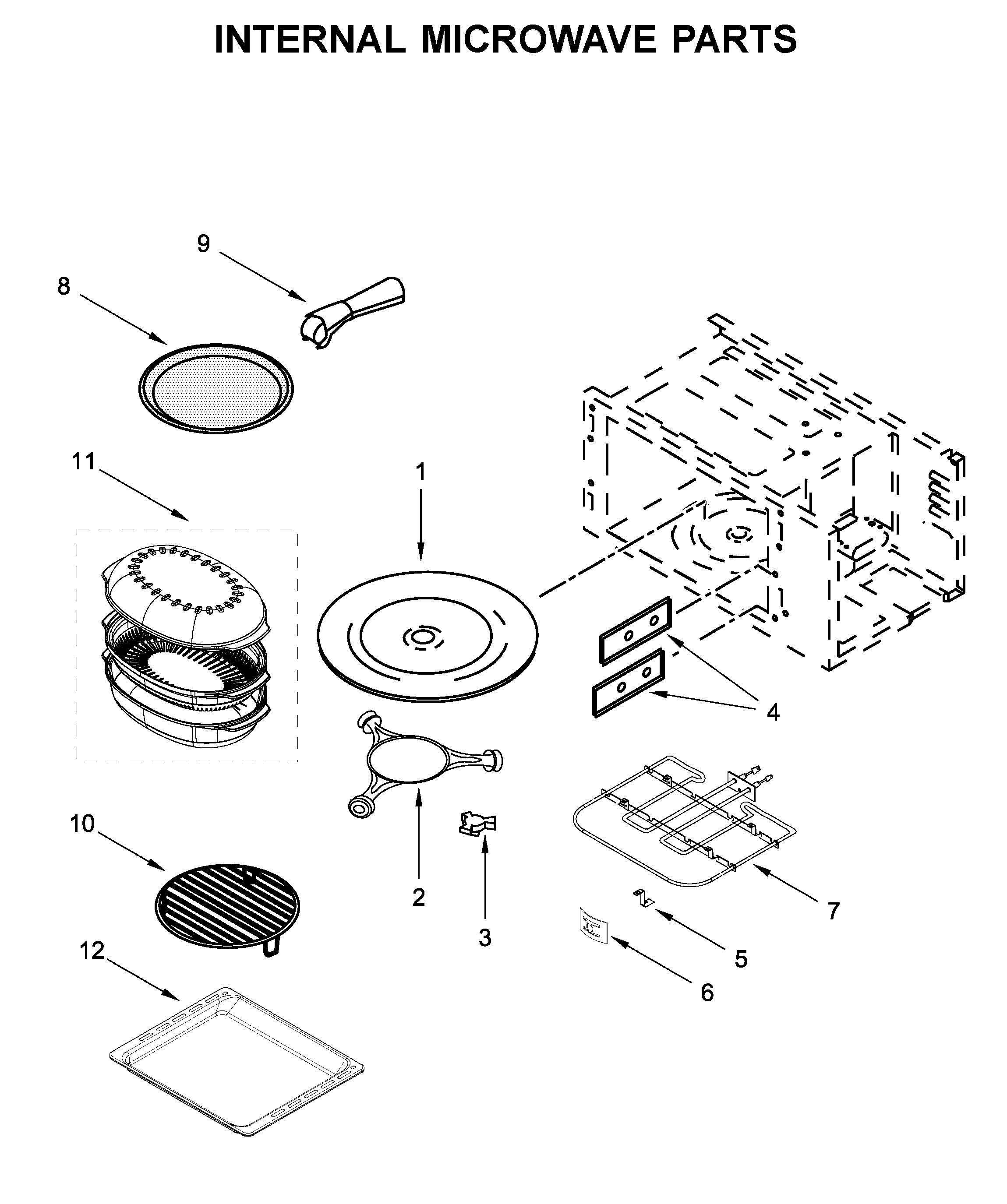 Internal microwave parts