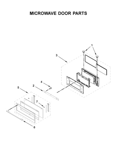 Microwave door parts