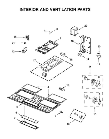 Interior and ventilation parts