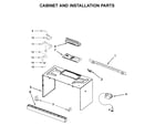 Jenn-Air JMV8208WS1 cabinet and installation parts diagram