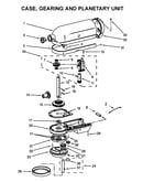 Case, gearing and planetary unit