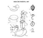 KitchenAid 5KPM5BER4 base and pedestal unit diagram