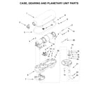 KitchenAid 5KSM7580XCFP0 case, gearing and planetary unit parts diagram