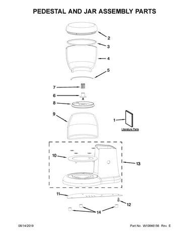 Pedestal and jar assembly parts