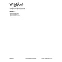 Whirlpool WRT518SZFM00 cover sheet diagram