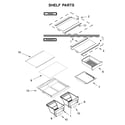 Whirlpool WRT518SZFM00 shelf parts diagram