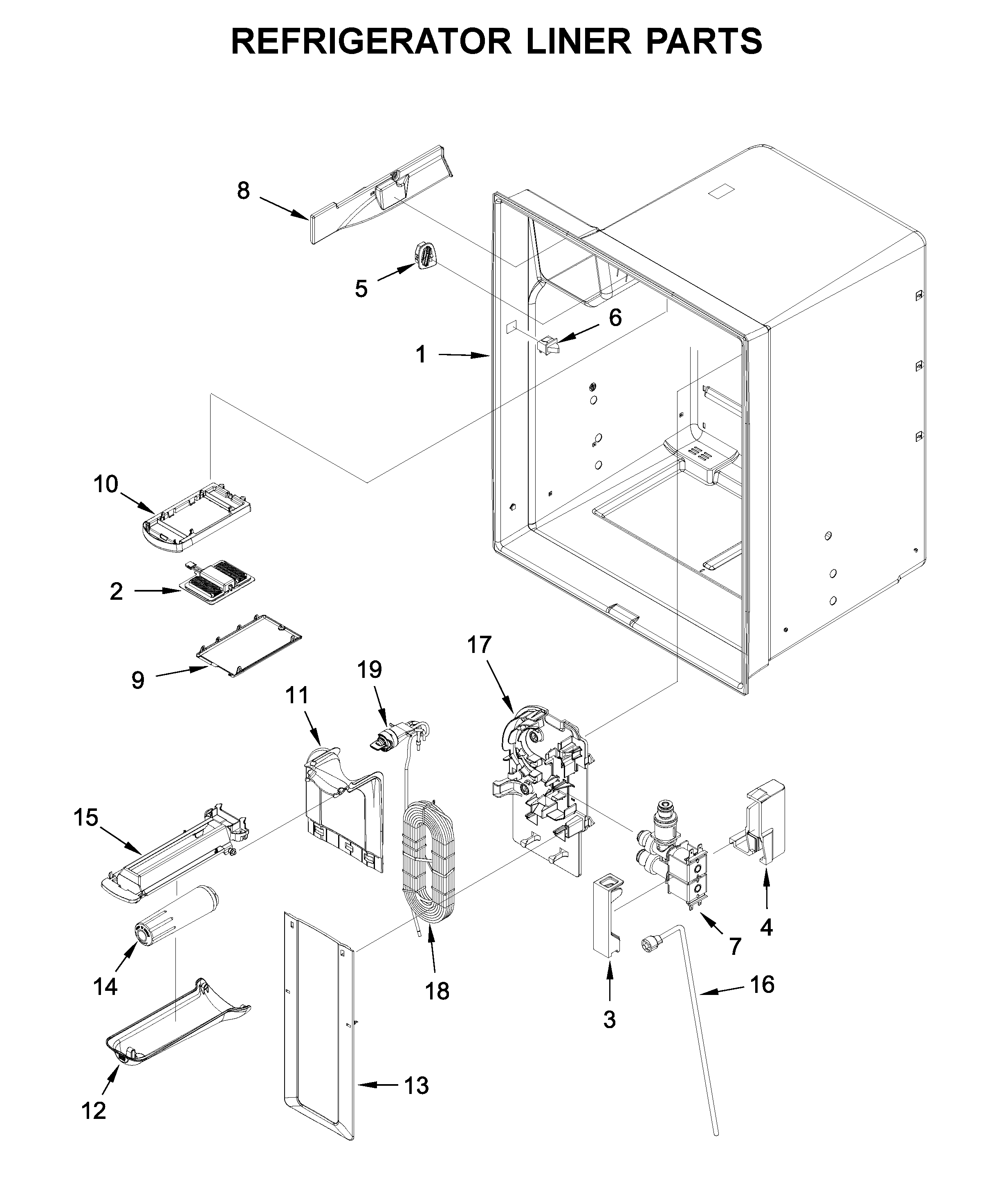 REFRIGERATOR LINER PARTS