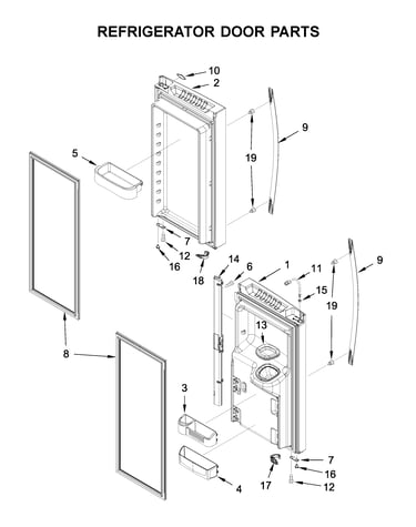 Refrigerator door parts