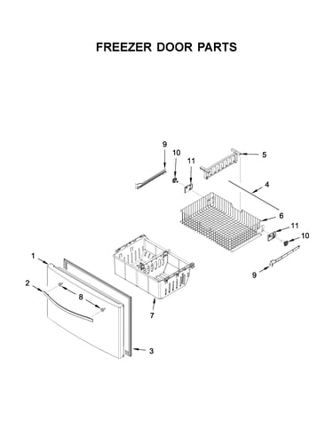 Freezer door parts