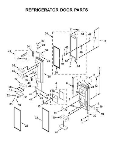 Refrigerator door parts