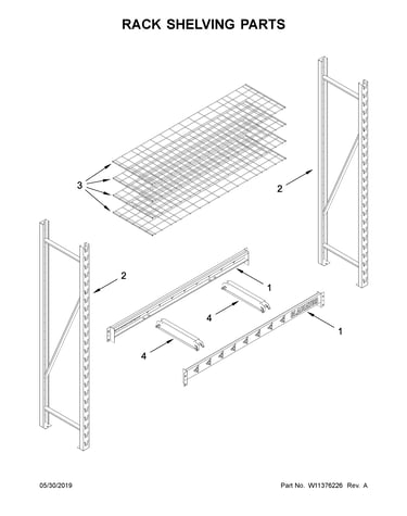 Rack shelving parts