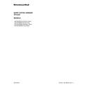 KitchenAid 5KCG0702EAC0 cover sheet diagram