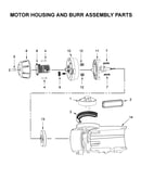 Motor housing and burr assembly parts