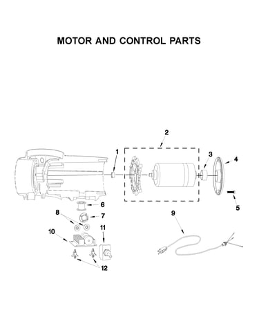 Motor and control parts