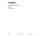 Whirlpool WMH54521JV0 cover sheet diagram