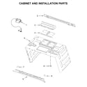 Whirlpool WMH54521JV0 cabinet and installation parts diagram