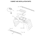 Whirlpool WMH54521JZ0 cabinet and installation parts diagram
