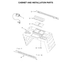 Whirlpool YWMH54521JV0 cabinet and installation parts diagram
