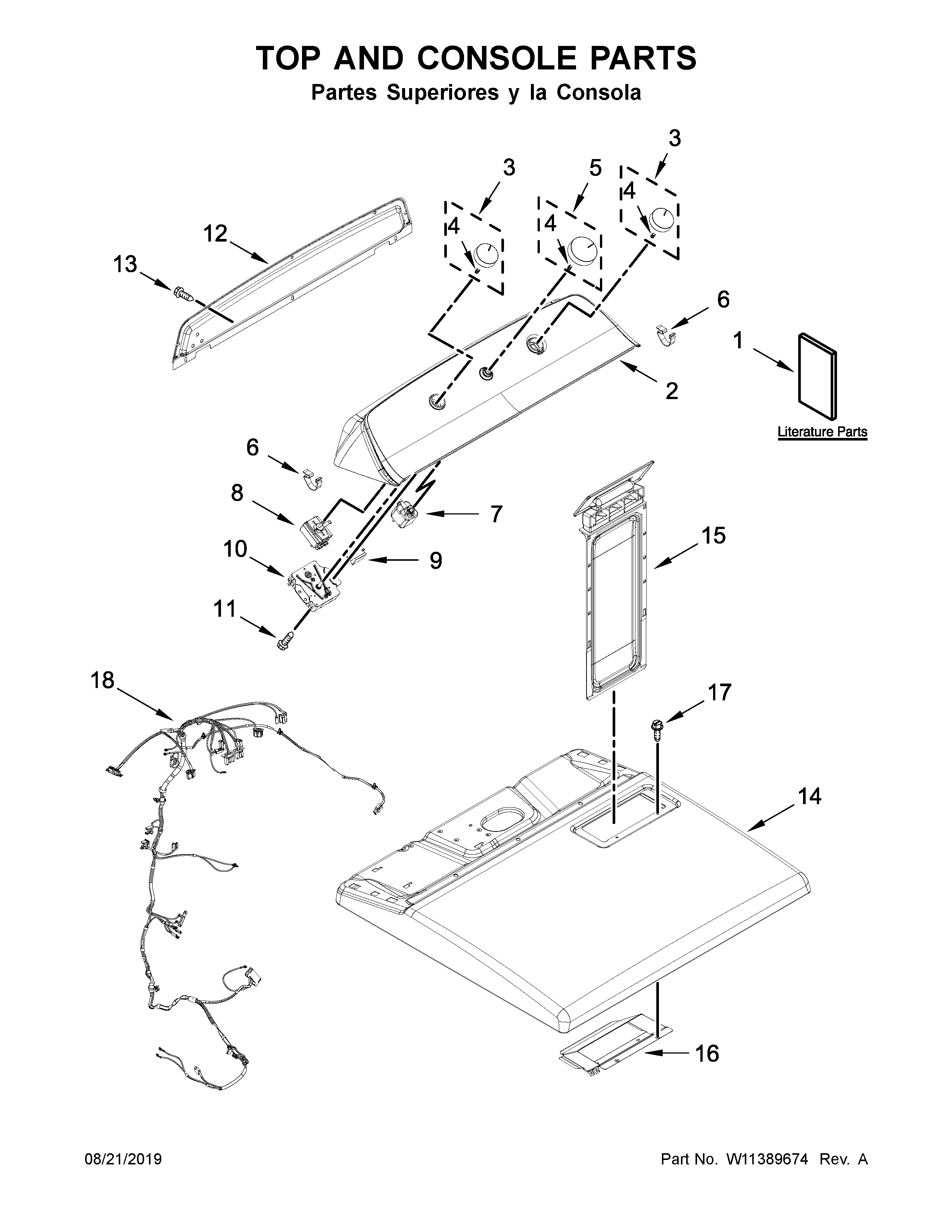 TOP AND CONSOLE PARTS