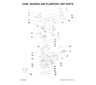 KitchenAid 5K45SSROB0 case, gearing and planetary unit parts diagram