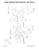 Case, gearing and planetary unit parts