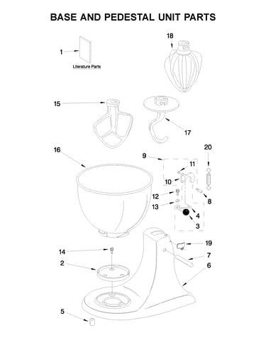 Base and pedestal unit parts