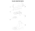 KitchenAid 5K45SSRWH0 color variation parts diagram