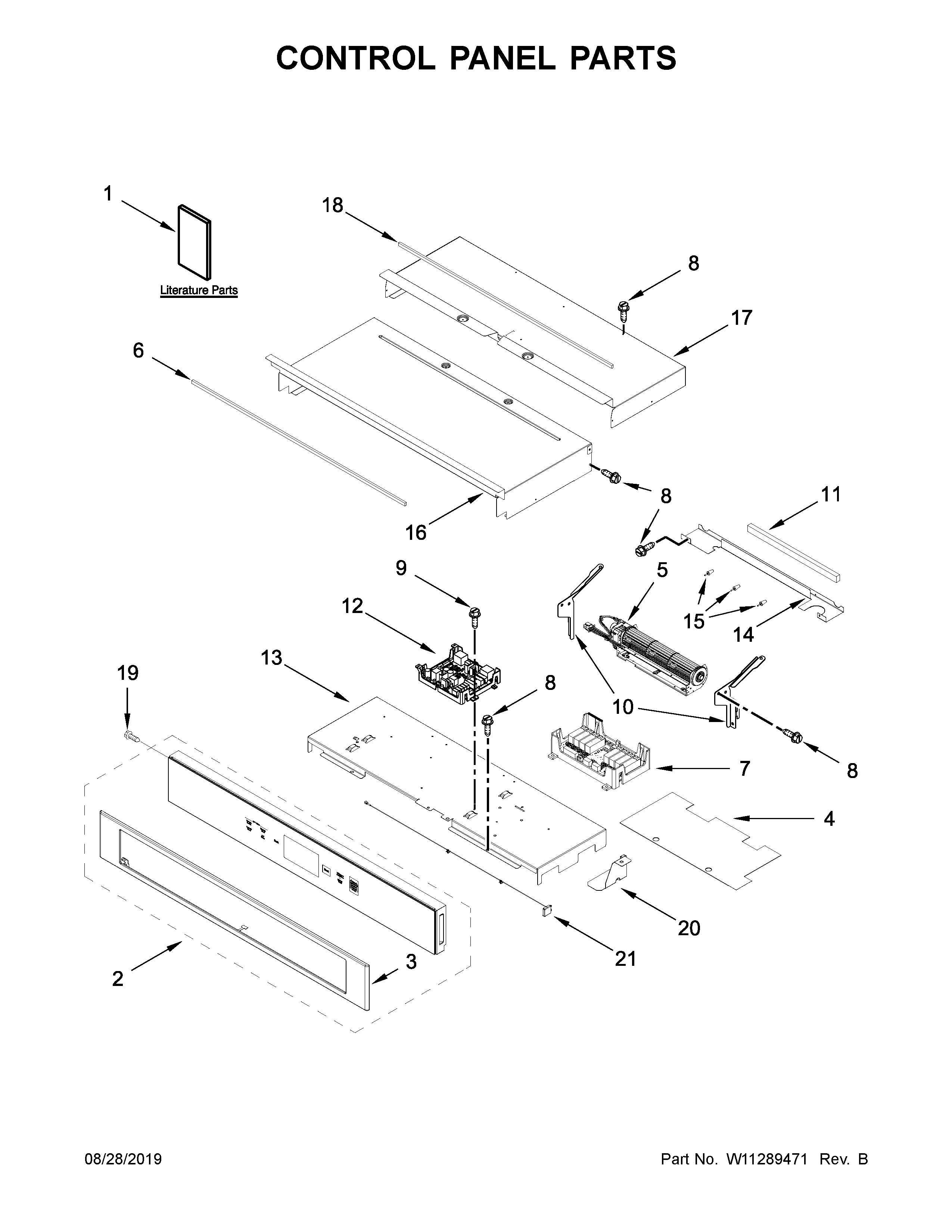 Control panel parts