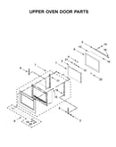 Upper oven door parts