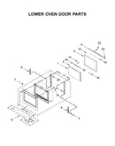 Lower oven door parts