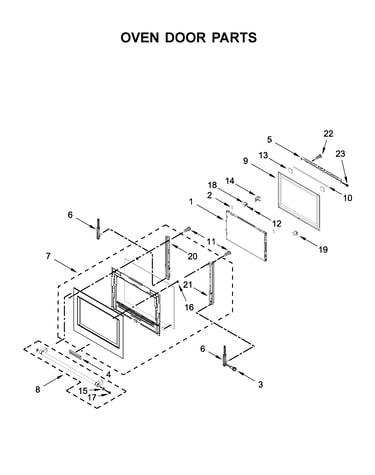 Oven door parts