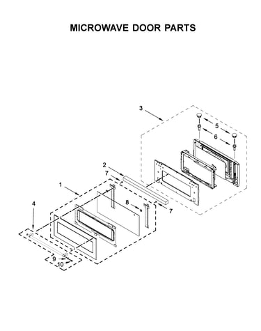 Microwave door parts