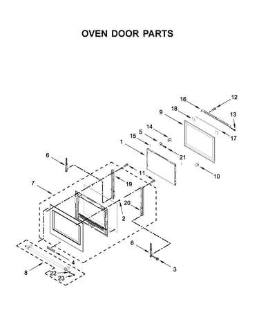 Oven door parts