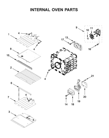 Internal oven parts