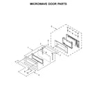 KitchenAid KOCE900HBS01 microwave door parts diagram