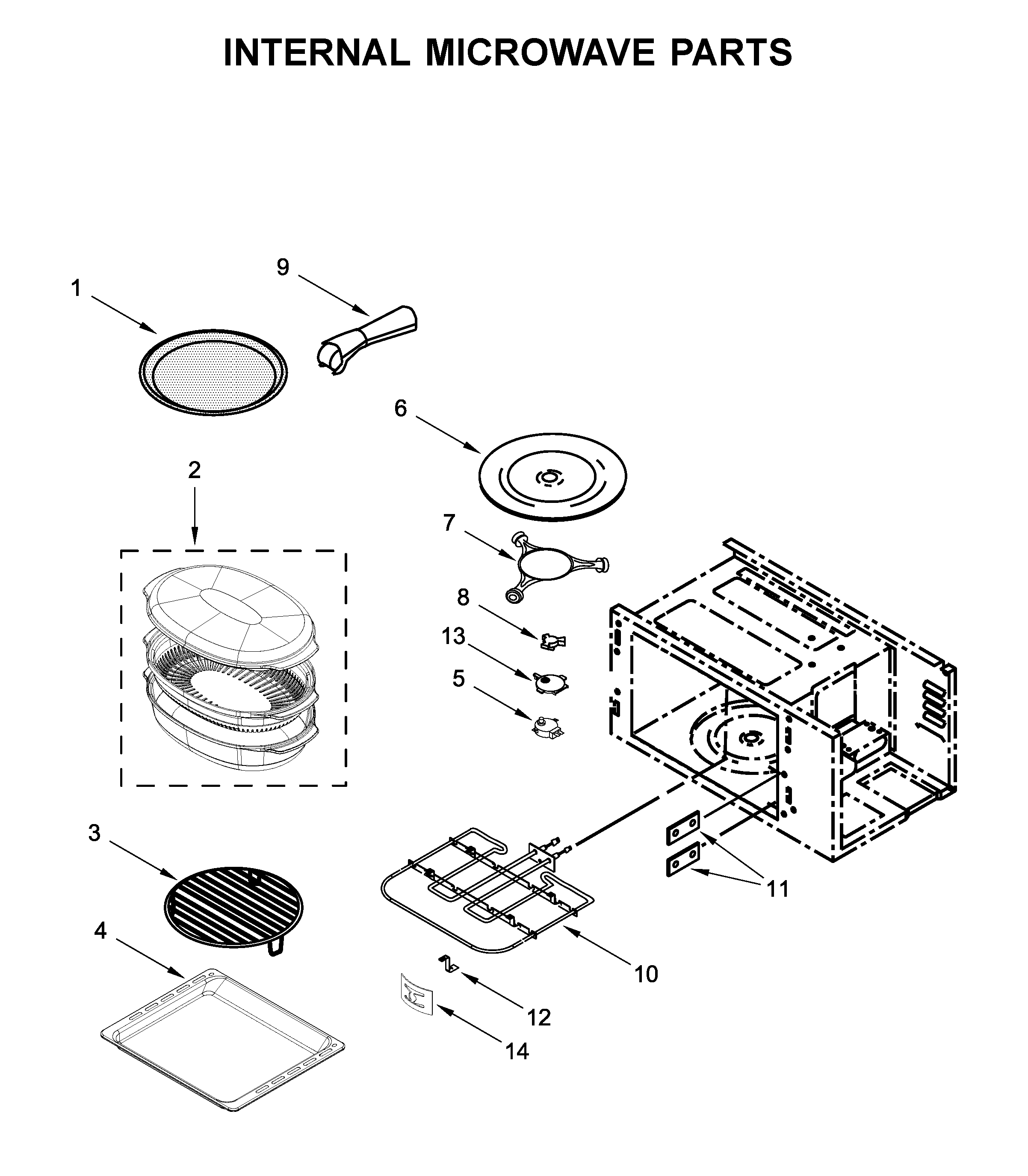 Internal microwave parts