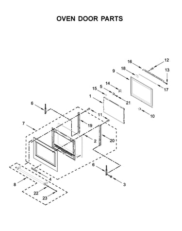 Oven door parts