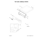 Whirlpool WGD9620HW1 top and console parts diagram