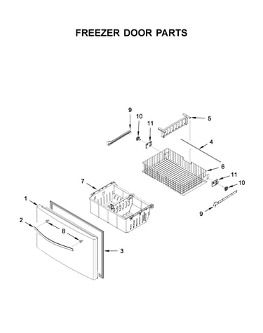 Freezer door parts