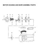 Motor housing and burr assembly parts