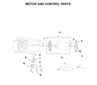 KitchenAid 5KCG0702BCA0 motor and control parts diagram