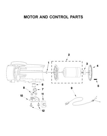 Motor and control parts