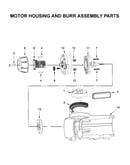 Motor housing and burr assembly parts