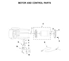 KitchenAid 5KCG0702ACA0 motor and control parts diagram