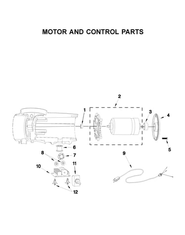 Motor and control parts