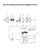 Motor housing and burr assembly parts