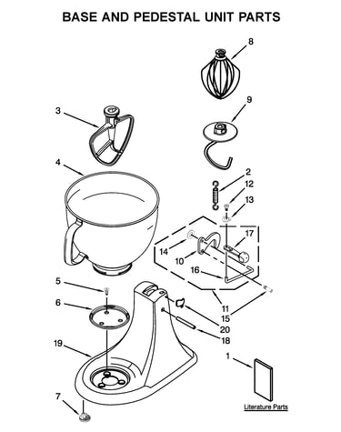 Base and pedestal unit parts