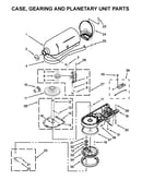 Case, gearing and planetary unit parts